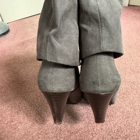 Charlotte Russe gray heeled booties - Picture 6 of 9